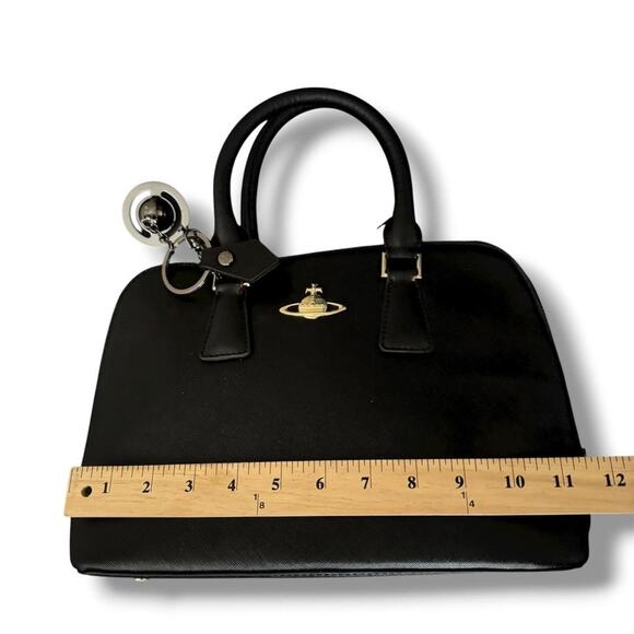 Vivienne Westwood Saffiano Leather Handbag with Orb Charm - Picture 4 of 8